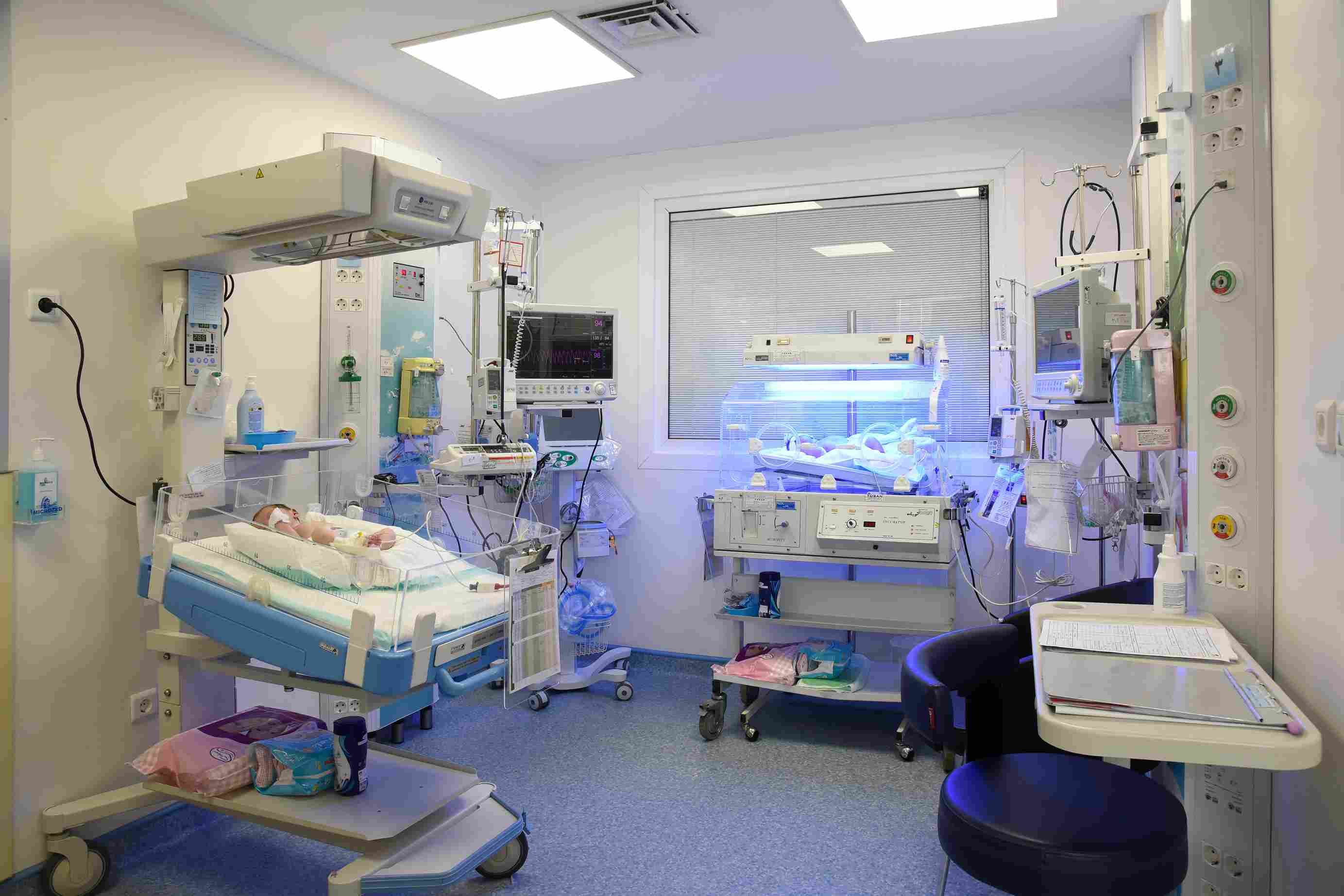 Pictures of newborns in the hospital